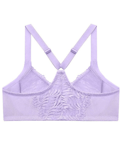 Glamorise Front-Closure T-Back WonderWire Bra - Soft Lilac Bras