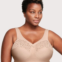 Glamorise MagicLift Cotton Wire-free Support Bra - Cafe