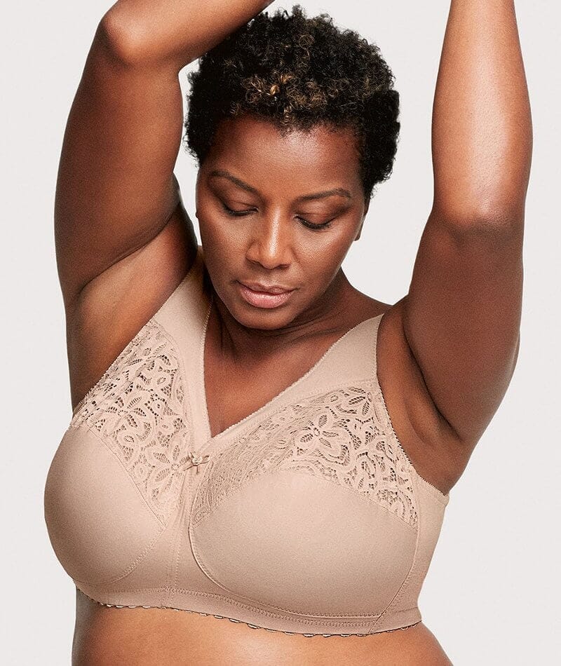 Glamorise MagicLift Cotton Wire-free Support Bra - Cafe Bras