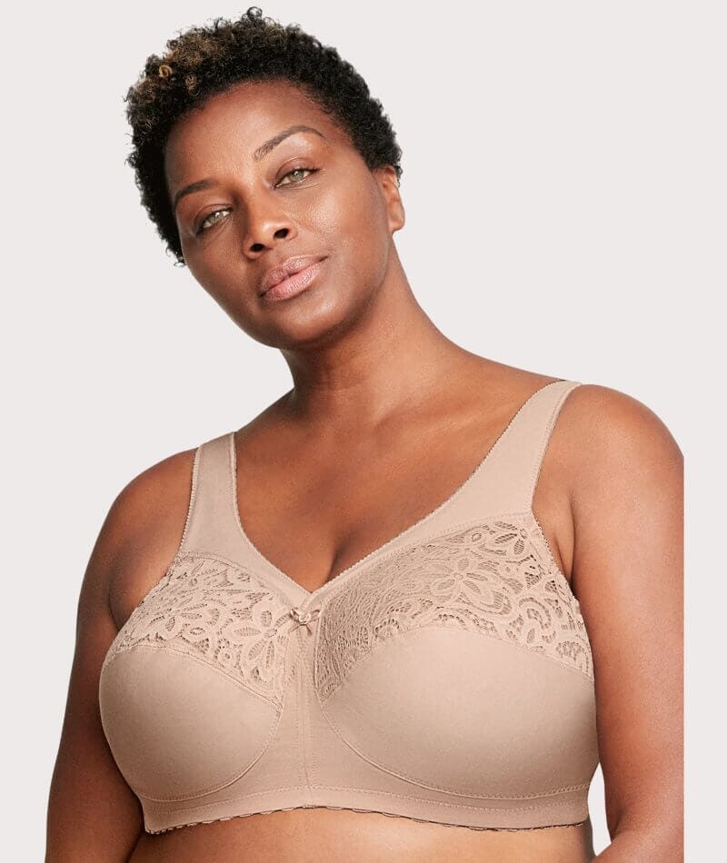 Glamorise MagicLift Cotton Wire-free Support Bra - Cafe Bras