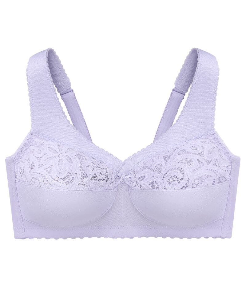 Glamorise MagicLift Cotton Wire-free Support Bra - Lilac Bras