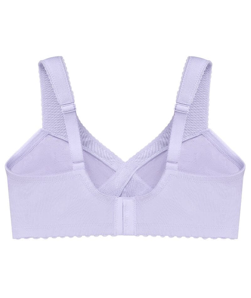 Glamorise MagicLift Cotton Wire-free Support Bra - Lilac - Curvy Bras