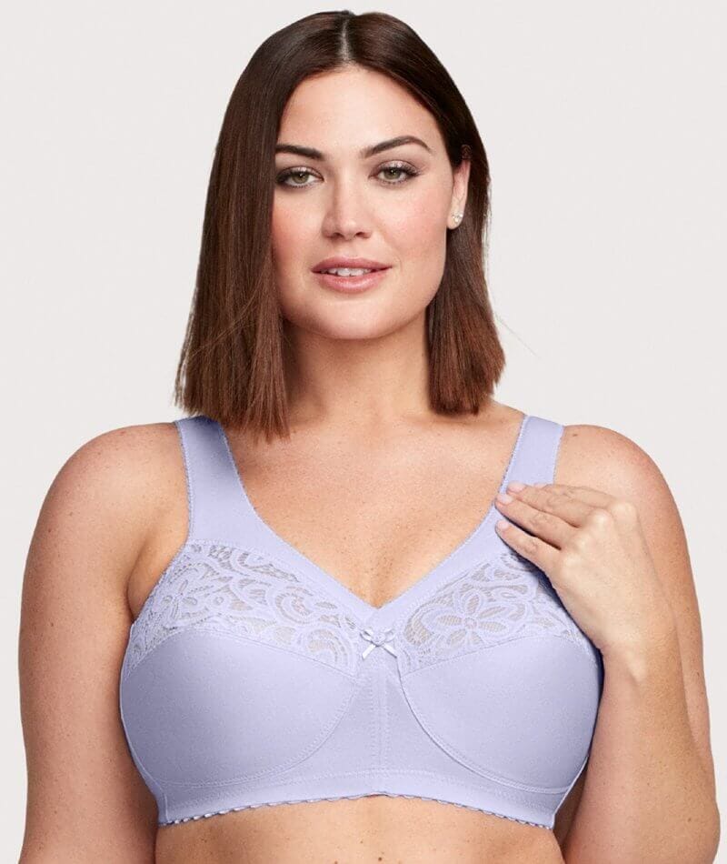 Glamorise MagicLift Cotton Wire-free Support Bra - Lilac Bras 