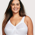 Glamorise Magiclift Cotton Support Wire-Free Bra - White