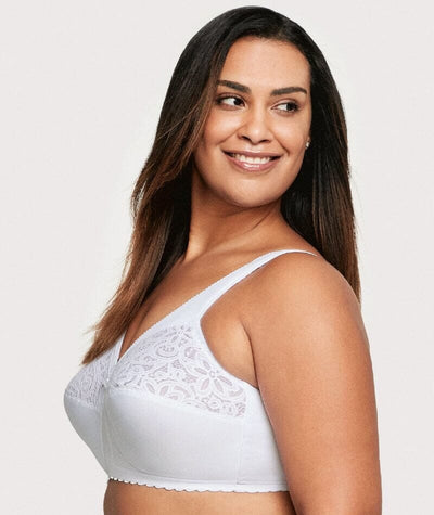 Glamorise MagicLift Cotton Wire-free Support Bra - White Bras