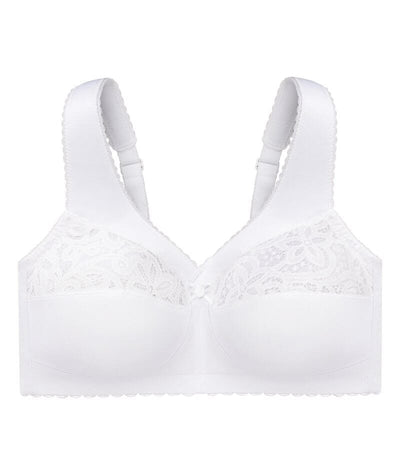 Non-wired Bra in White – Basic Cotton Support