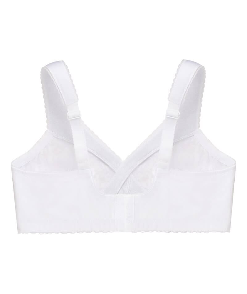 Glamorise MagicLift Cotton Wire-free Support Bra - White Bras