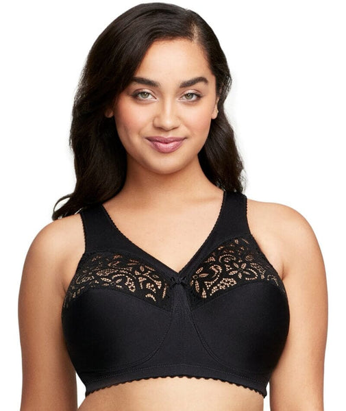 Buy Women's Wirefree Non Padded Super Combed Cotton Elastane Stretch Full  Coverage Plus Size Bra with Side Panel Support and Plush Lining Cup - Black  ES24