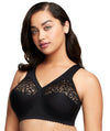 Glamorise MagicLift Cotton Support Wire-free Bra - Black Bras