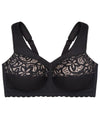 Glamorise MagicLift Cotton Support Wire-free Bra - Black Bras