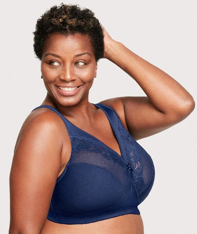 Glamorise MagicLift Wire-free Minimizer Bra - Blue Bras