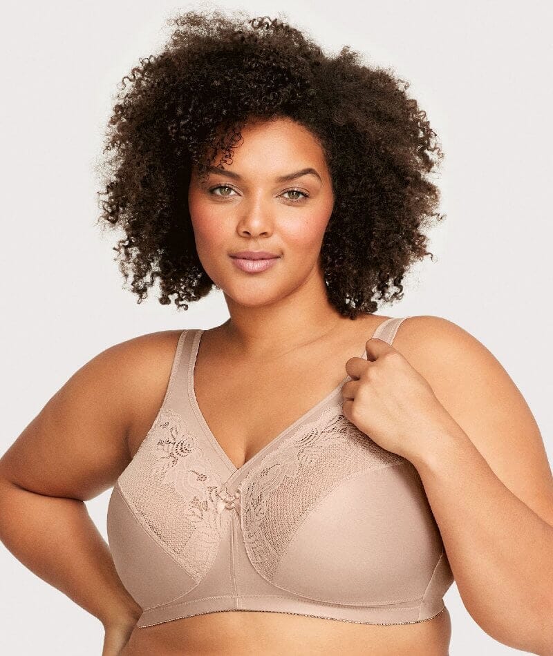 Glamorise MagicLift Wire-free Minimizer Bra - Cafe Bras