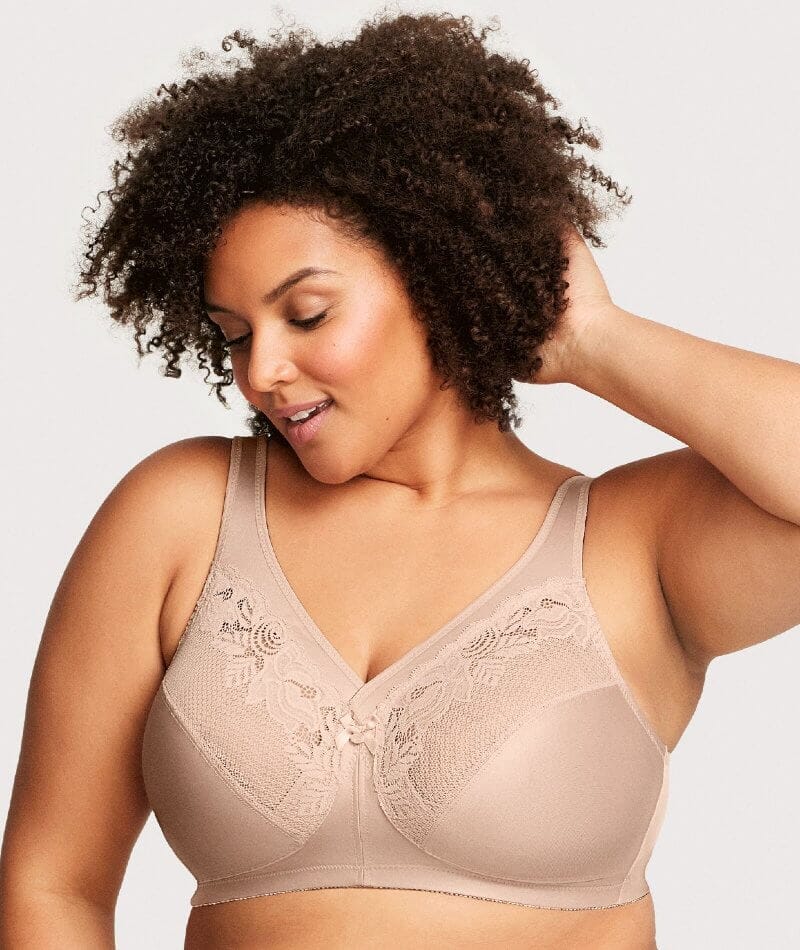 Glamorise MagicLift Wire-free Minimizer Bra - Cafe Bras