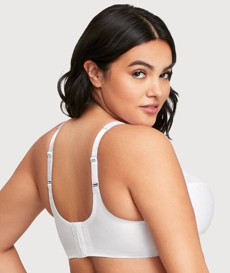 Glamorise MagicLift Wire-free Minimizer Bra - White Bras