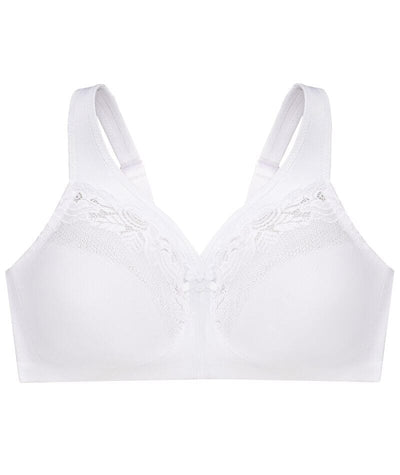 Glamorise MagicLift Wire-free Minimizer Bra - White Bras