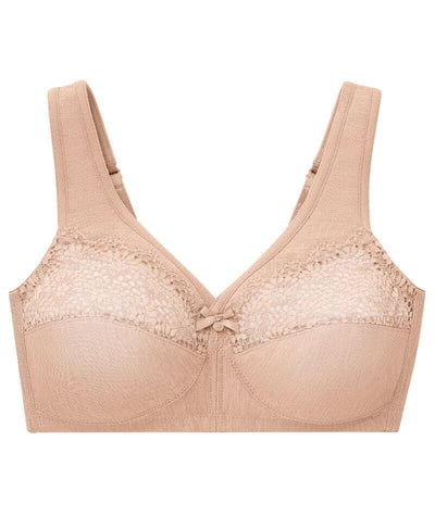 Glamorise MagicLift Moisture Wire-free Control Bra - Cafe Bras