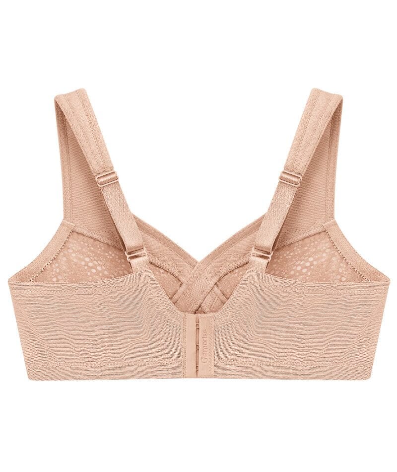 Glamorise MagicLift Moisture Wire-free Control Bra - Cafe Bras