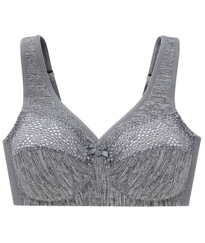 Glamorise MagicLift Moisture Wire-free Control Bra - Gray Bras