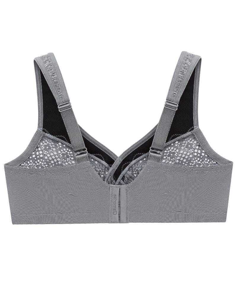 Glamorise MagicLift Moisture Control Wire-free Bra - Gray - Curvy Bras