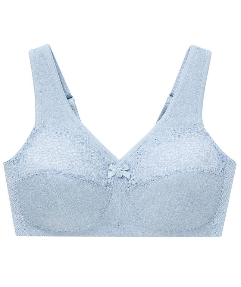Glamorise MagicLift Moisture Wire-free Control Bra - Light Blue Bras