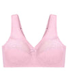 Glamorise MagicLift Moisture Wire-free Control Bra - Pink Heather Bras