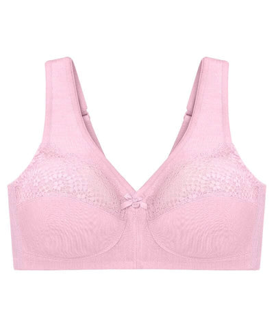 Glamorise MagicLift Moisture Wire-free Control Bra - Pink Heather Bras