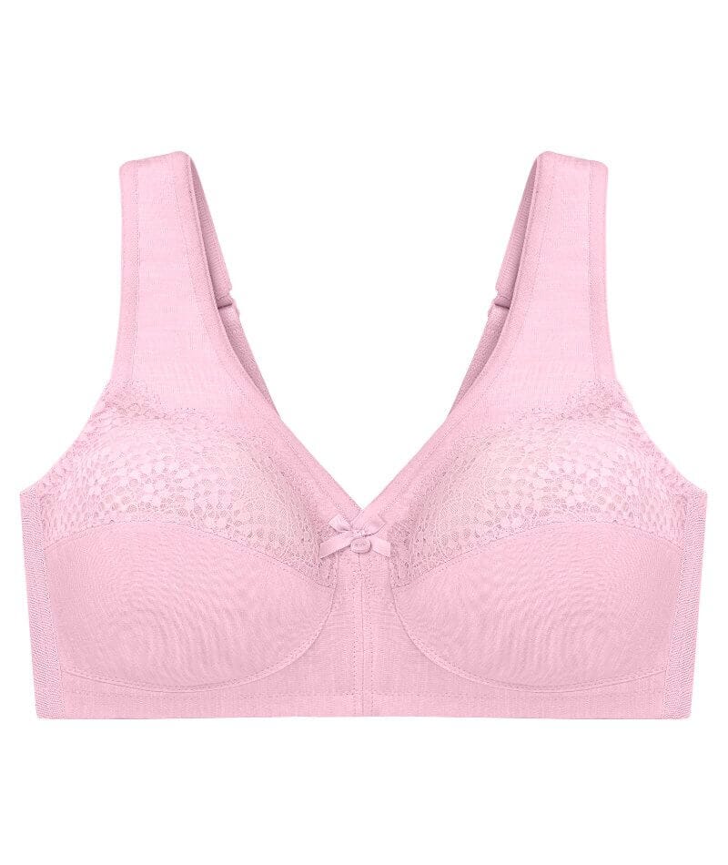 GLAMORISE Pale Pink Magic Lift Cotton Full Figure Bra, US 48D, UK 48D, NWOT