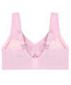 Glamorise MagicLift Moisture Wire-free Control Bra - Pink Heather Bras