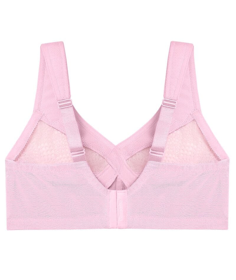 Glamorise MagicLift Moisture Wire-free Control Bra - Pink Heather Bras