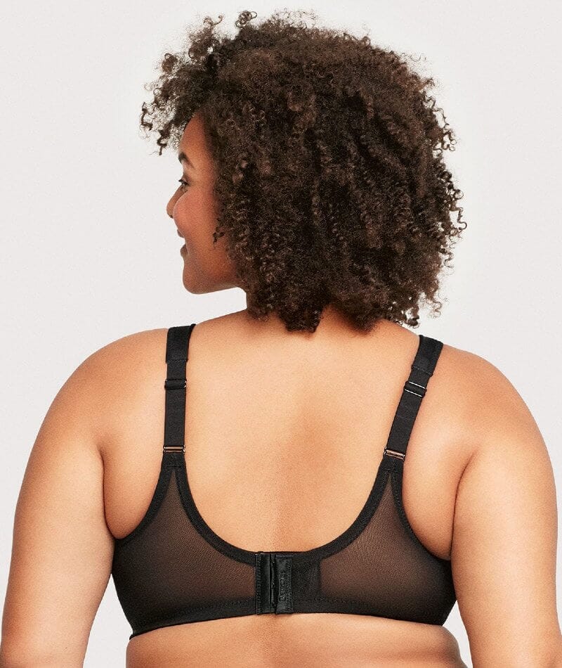 Glamorise MagicLift Natural Shape Support Wire-free Bra - Black - Curvy Bras