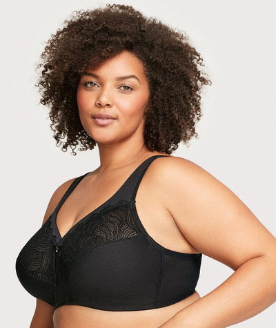 Glamorise MagicLift Natural Shape Support Wire-free Bra - Black Bras