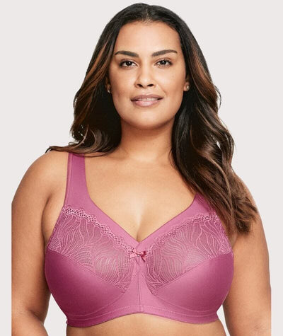 Glamorise MagicLift Natural Shape Support Wire-free Bra - Red Violet Bras