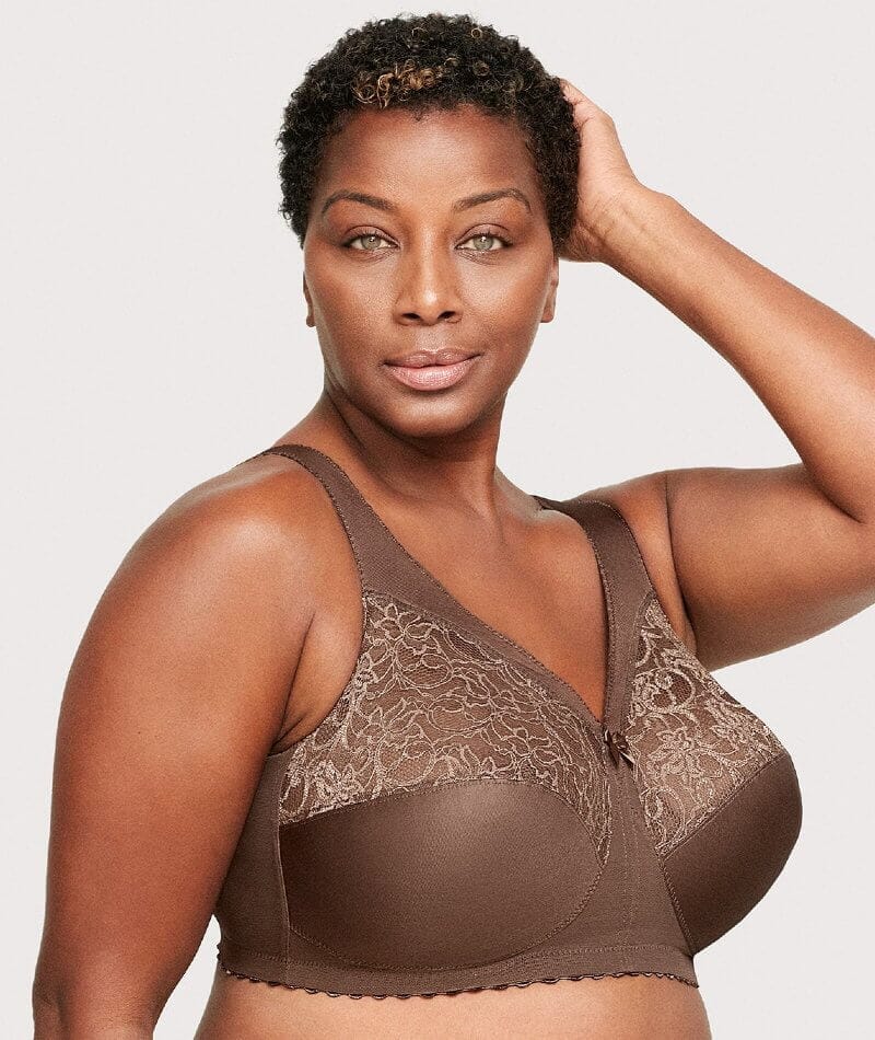 Miluxas Women's Plus Size Oversized Loose Bra Soild Wire Free