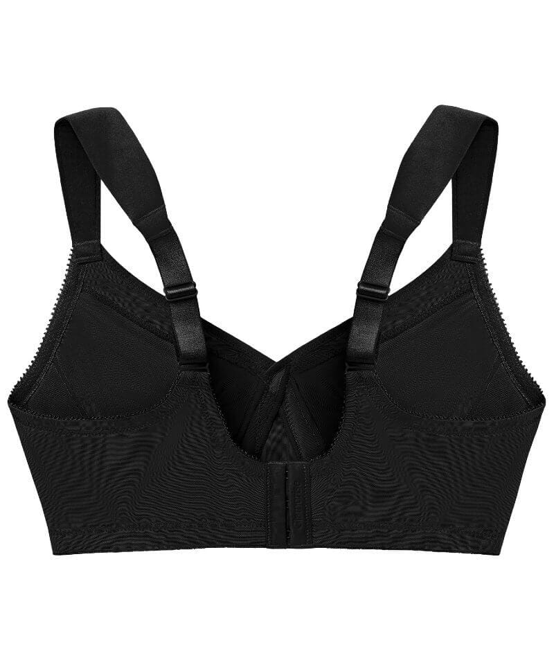 Glamorise MagicLift Seamless Wire-free Support T-Shirt Bra - Black Bras
