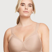 Glamorise MagicLift Seamless Wire-free Support T-Shirt Bra - Cafe