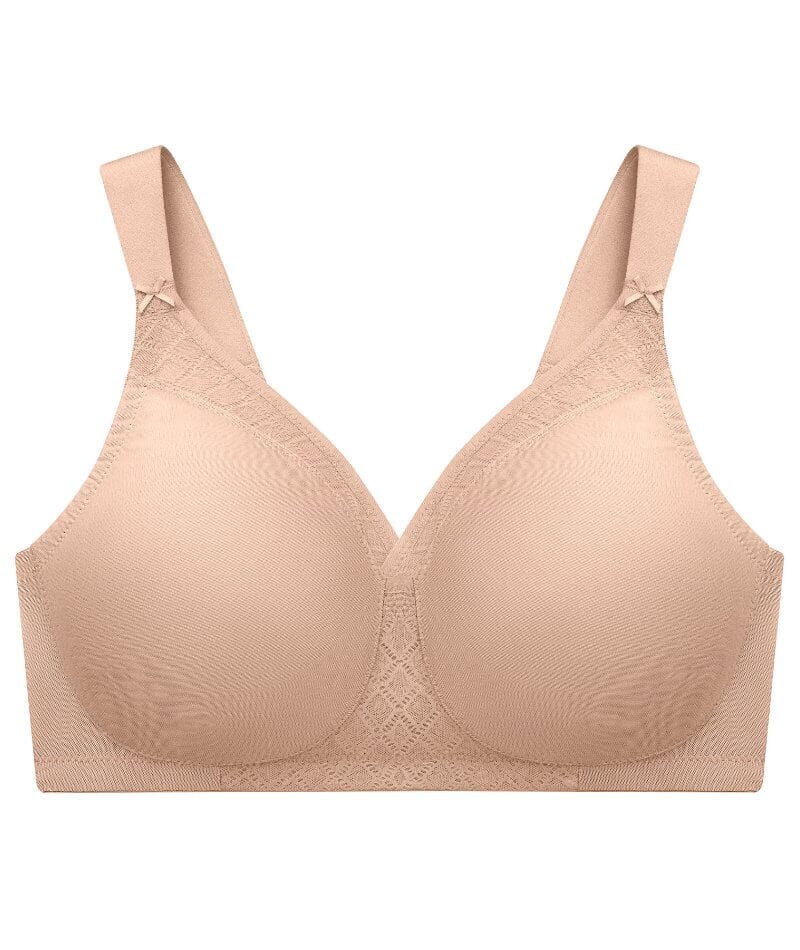 Glamorise MagicLift Seamless Wire-free Support T-Shirt Bra - Cafe Bras