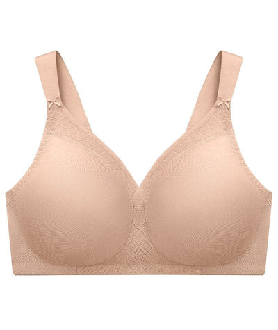 Glamorise MagicLift Seamless Wire-free Support T-Shirt Bra - Cafe - Curvy  Bras