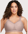 Glamorise MagicLift Seamless Wire-free Support T-Shirt Bra - Taupe Bras