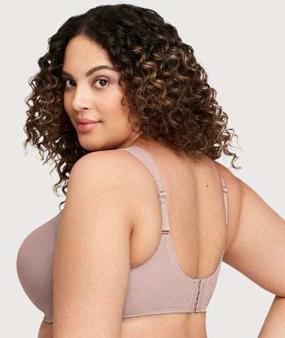 Glamorise MagicLift Seamless Wire-free Support T-Shirt Bra - Taupe Bras