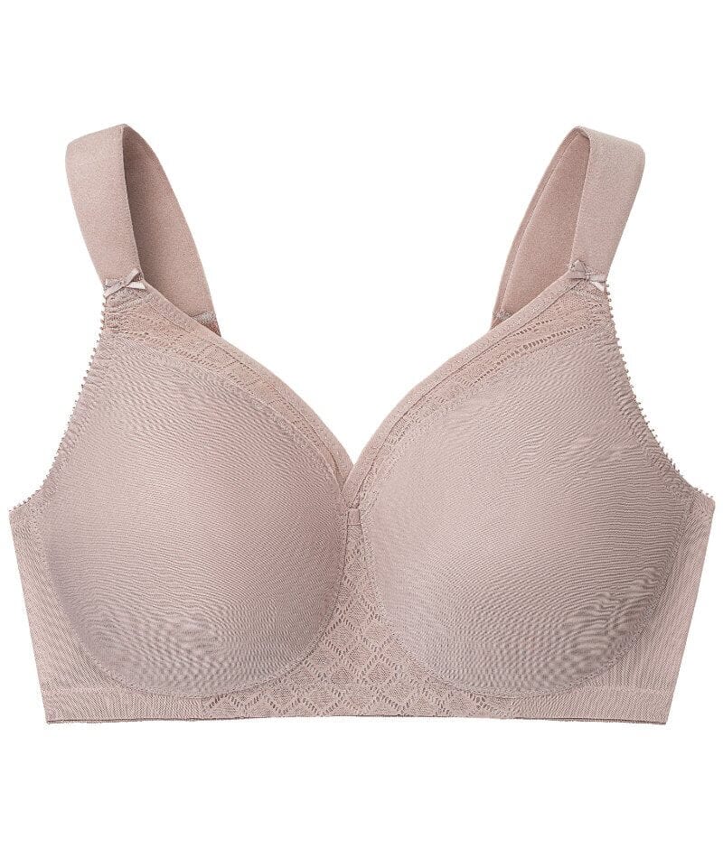 Glamorise MagicLift Seamless Wire-free Support T-Shirt Bra - Taupe Bras