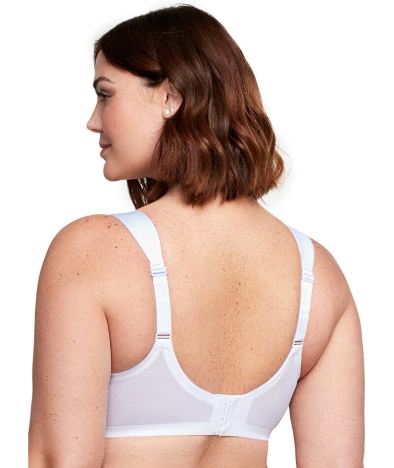 Glamorise MagicLift Seamless Wire-free Support T-Shirt Bra - White - Curvy  Bras