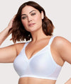 Glamorise MagicLift Seamless Wire-free Support T-Shirt Bra - White Bras