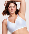 Glamorise MagicLift Seamless Wire-free Support T-Shirt Bra - White Bras