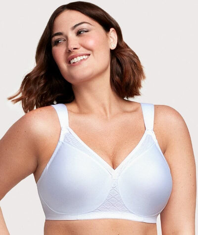 Glamorise MagicLift Seamless Wire-free Support T-Shirt Bra - White Bras