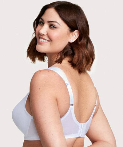 Glamorise MagicLift Seamless Wire-free Support T-Shirt Bra - White Bras