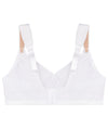 Glamorise MagicLift Seamless Wire-free Support T-Shirt Bra - White Bras