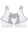 Glamorise No-Bounce Camisole Elite Wire-free Sports Bra - White/Gray Bras