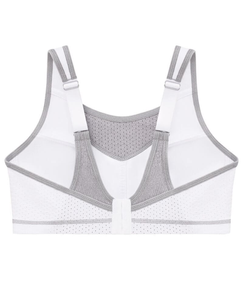Glamorise No-Bounce Camisole Elite Wire-free Sports Bra - White/Gray Bras