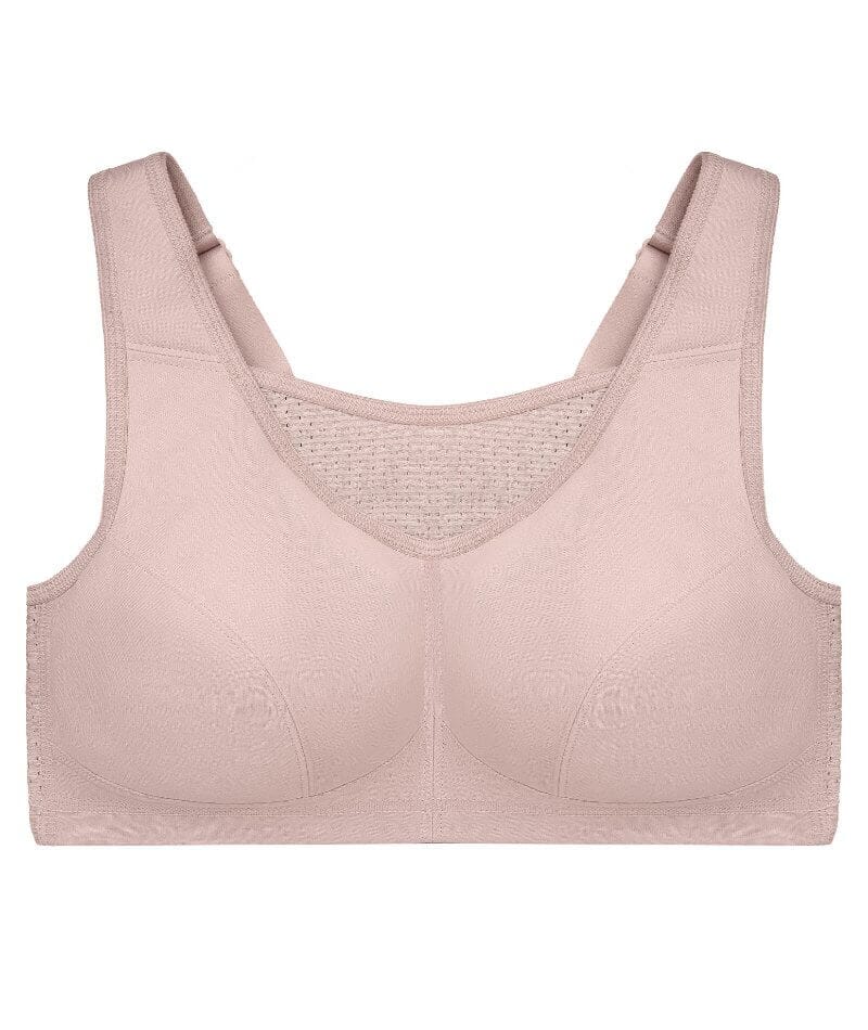 Glamorise No-Bounce Camisole Elite Wire-free Sports Bra - Rose Tan Bras