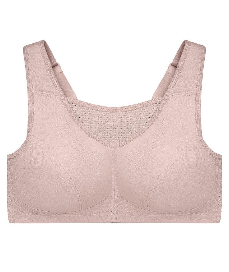 Glamorise No-Bounce Camisole Elite Wire-free Sports Bra - Rose Tan - Curvy  Bras